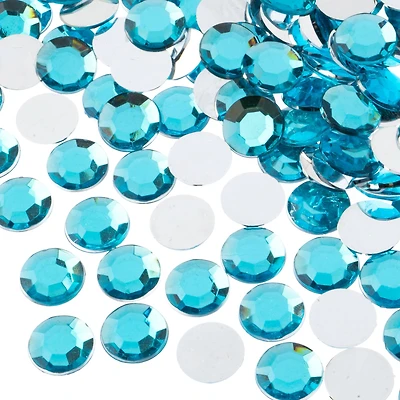 John Bead 12mm Acrylic Round Flat Back Rhinestones