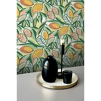 NuWallpaper Main Squeeze Peach Peel & Stick Wallpaper