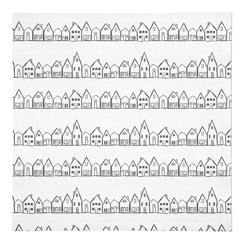 Simple House Pattern 10" x 10" Cotton Twill Napkin