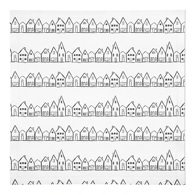 Simple House Pattern 10" x 10" Cotton Twill Napkin