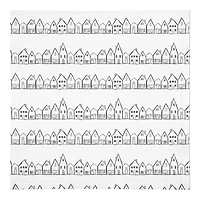 Simple House Pattern 10" x 10" Cotton Twill Napkin