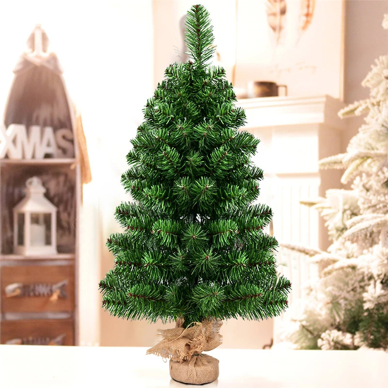 3ft. Unlit Green Pine Artificial Christmas Tree with Burlap Base
