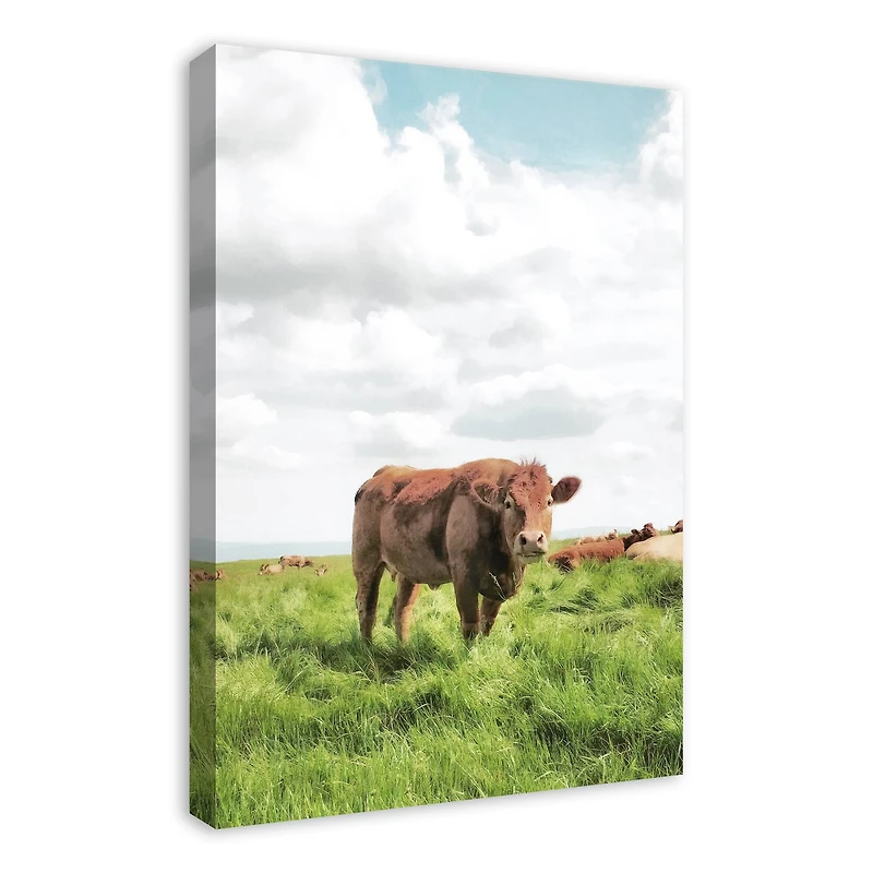 Cow Grazing 20" x 30" Canvas Wall Art