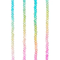 Rainbow Glass Faceted Round Beads, 3.5mm by Bead Landing™