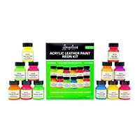 12 Packs: 12 ct. (144 total) Angelus® Neon Acrylic Leather Paint Kit
