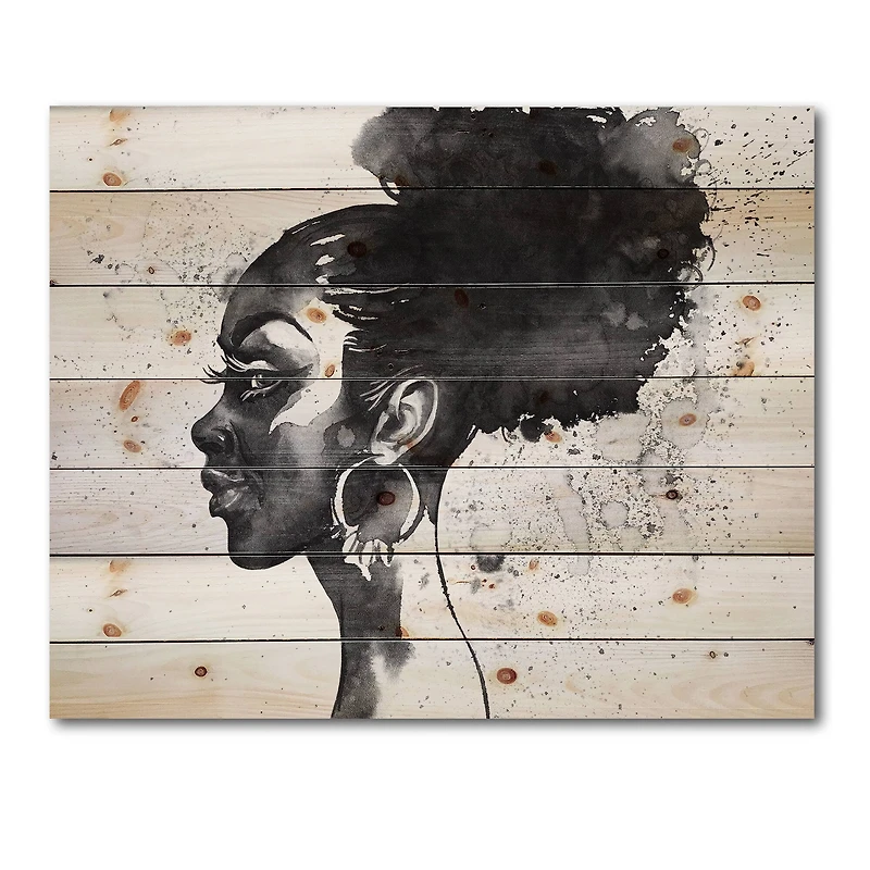 Designart - Monochrome Portrait of African American Woman I