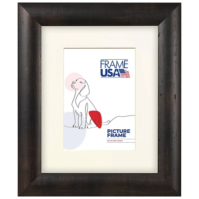 Frame USA Café Rounded Espresso Single Image Picture Frame with Mat