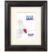 Frame USA Café Rounded Espresso Single Image Picture Frame with Mat