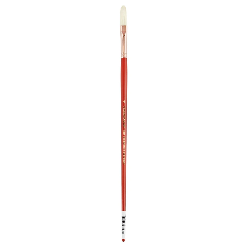 Connoisseur® White Hog Bristle Long Handle Long Filbert Brush