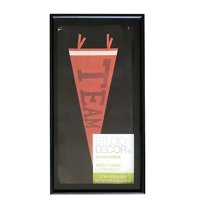 16" x 31" Black Large Shadow Box by Studio Décor®