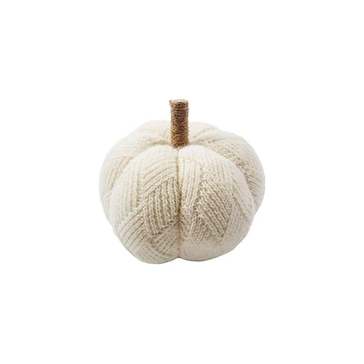 7.5" Soft Diamond Knit Pumpkin Tabletop Décor by Ashland