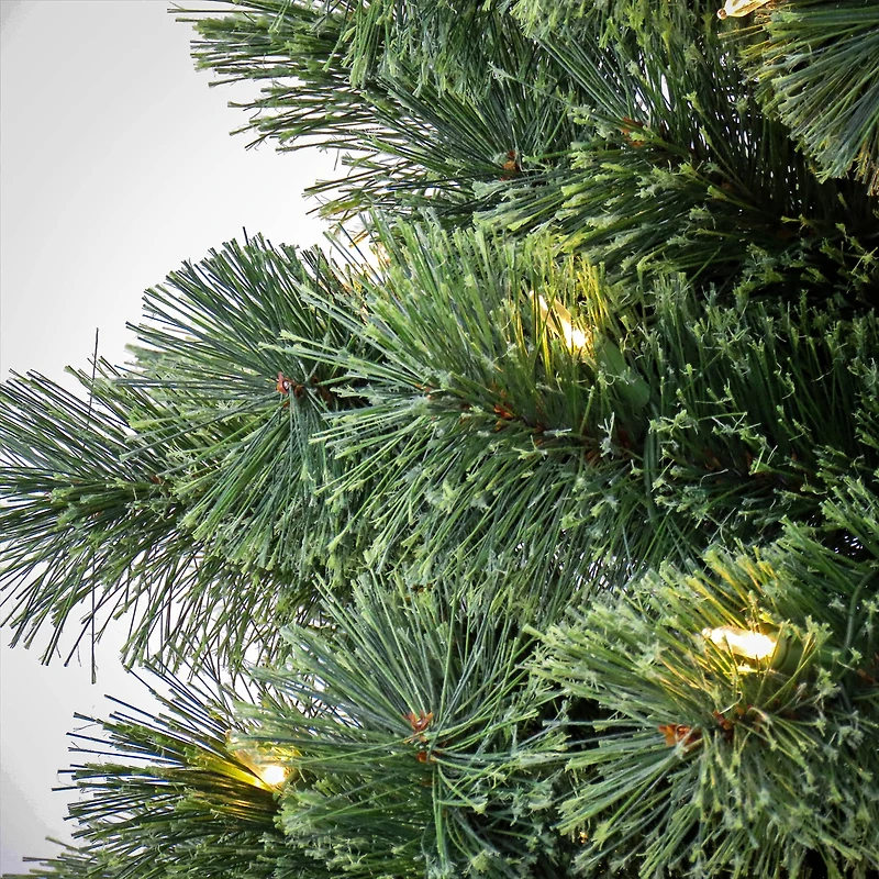 7.5ft. Pre-Lit Pilchuck Pine Artificial Christmas Tree, Warm White LED Lights