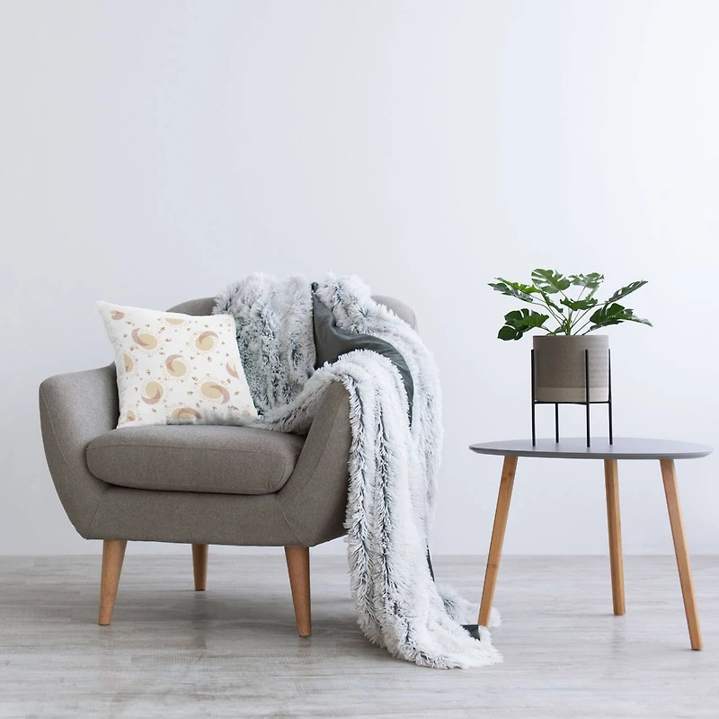 Stupell Industries Astral Sun Moon Overlapping Hearts Pattern Throw Pillow, 18" x 18"