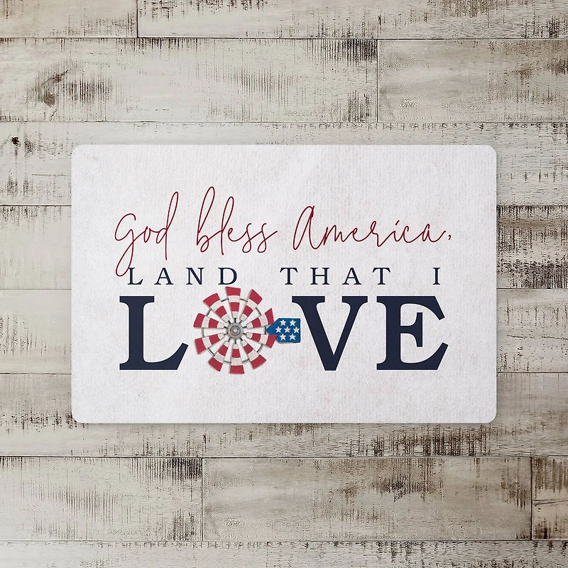 God Bless America Land That I Love Floor Mat