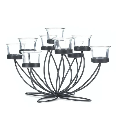 7'' Iron Bloom Candle Centerpiece