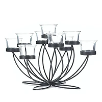 7'' Iron Bloom Candle Centerpiece