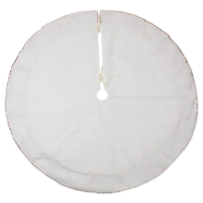 DII® Cream Sequin Velvet Holiday Tree Skirt
