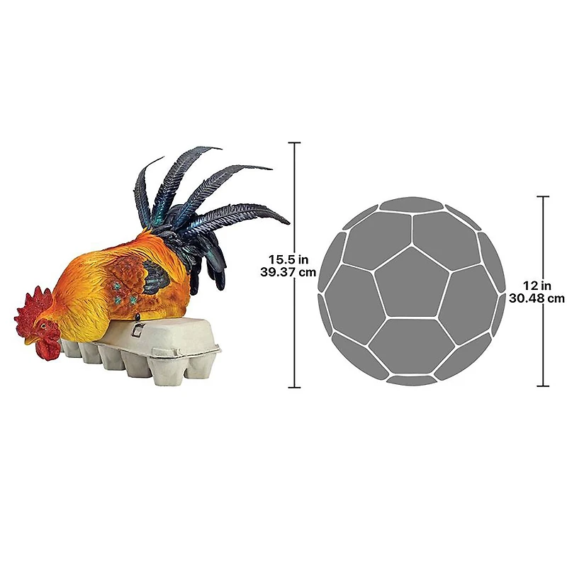 Design Toscano 15.5" Rooster's Perch Sitting Statue