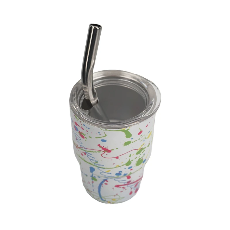 3oz. Mini White Splatter Stainless Steel Insulated Tumbler by Ashland®