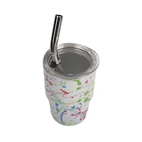 3oz. Mini White Splatter Stainless Steel Insulated Tumbler by Ashland®