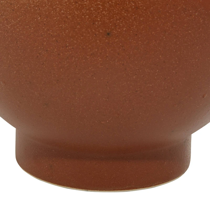 Set of 2 Tan Ceramic Modern Vase 12", 11"