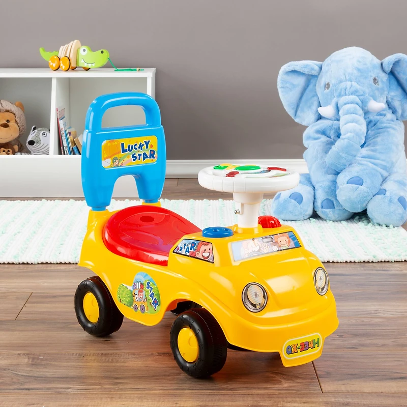 Toy Time Yellow Ride-On Activity Car