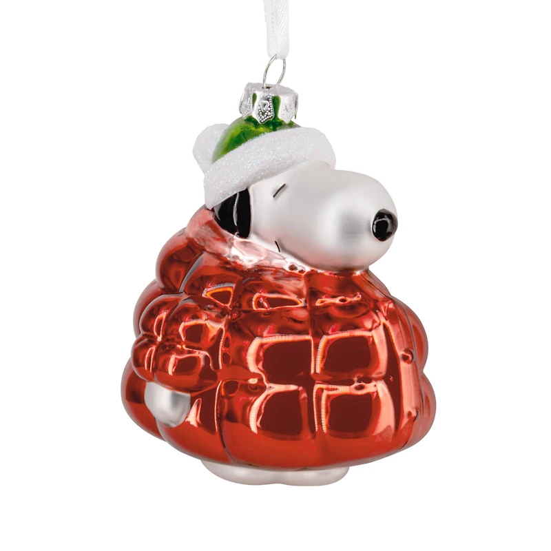 Hallmark Peanuts® 4.25" Snoopy in Puffer Coat Blown Glass Ornament