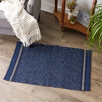 DII® Modern Stripe Variegated Handwoven Recycled Yarn Rug