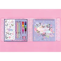 Make It Real 3C4G: Butterfly Sketchbook & Drawing Set, 20pcs