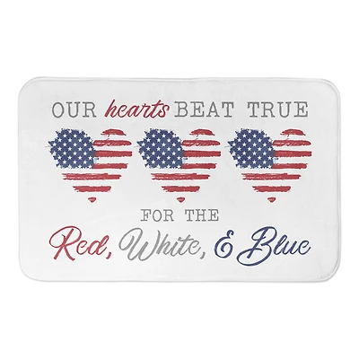 Our Hearts Beat True Bath Mat
