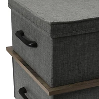 Household Essentials Stacking Storage Boxes Set