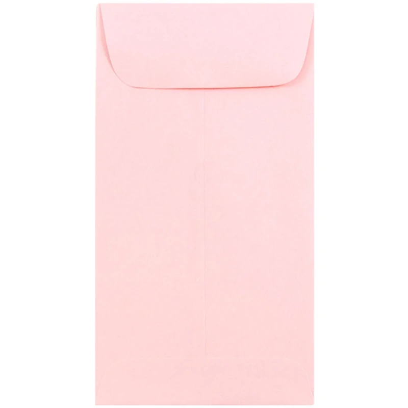 JAM Paper 3.5" x 6.5"  Baby Pink Pastel Coin Business Envelopes, 50ct.