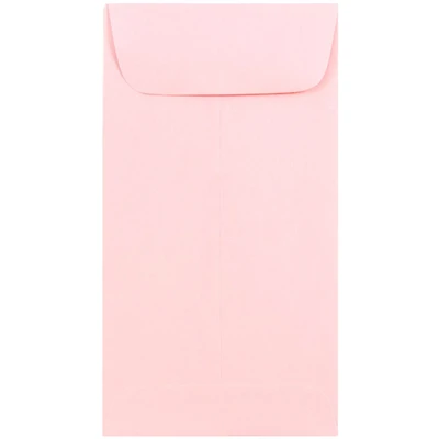 JAM Paper 3.5" x 6.5"  Baby Pink Pastel Coin Business Envelopes, 50ct.