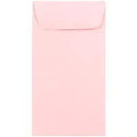 JAM Paper 3.5" x 6.5"  Baby Pink Pastel Coin Business Envelopes, 50ct.