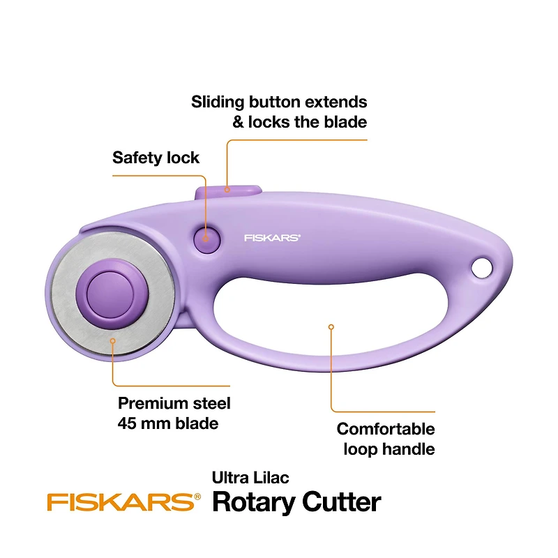 Fiskars® 45mm Ultra Lilac Loop Rotary Cutter