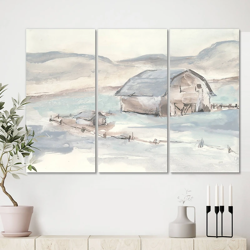 Designart - Farmhouse Barn Grey IV