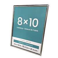 Basics™ 8" x 10" Silver Rounded Metal Frame by Studio Décor®