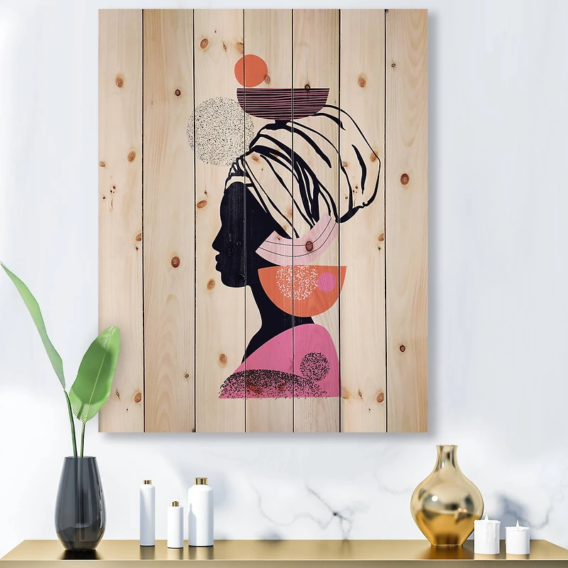 Designart - Ethnic Portrait of Afro American Woman