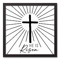 He is Risen Black Framed Canvas