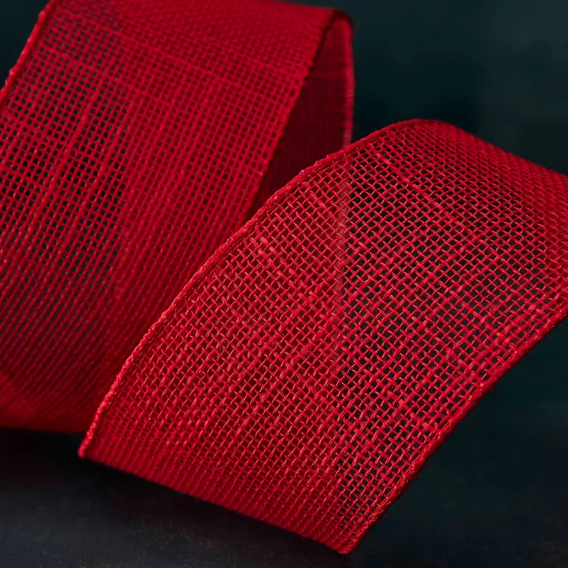 2.5" x 25ft. Faux Burlap Wired Ribbon by Celebrate It™