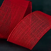 2.5" x 25ft. Faux Burlap Wired Ribbon by Celebrate It™