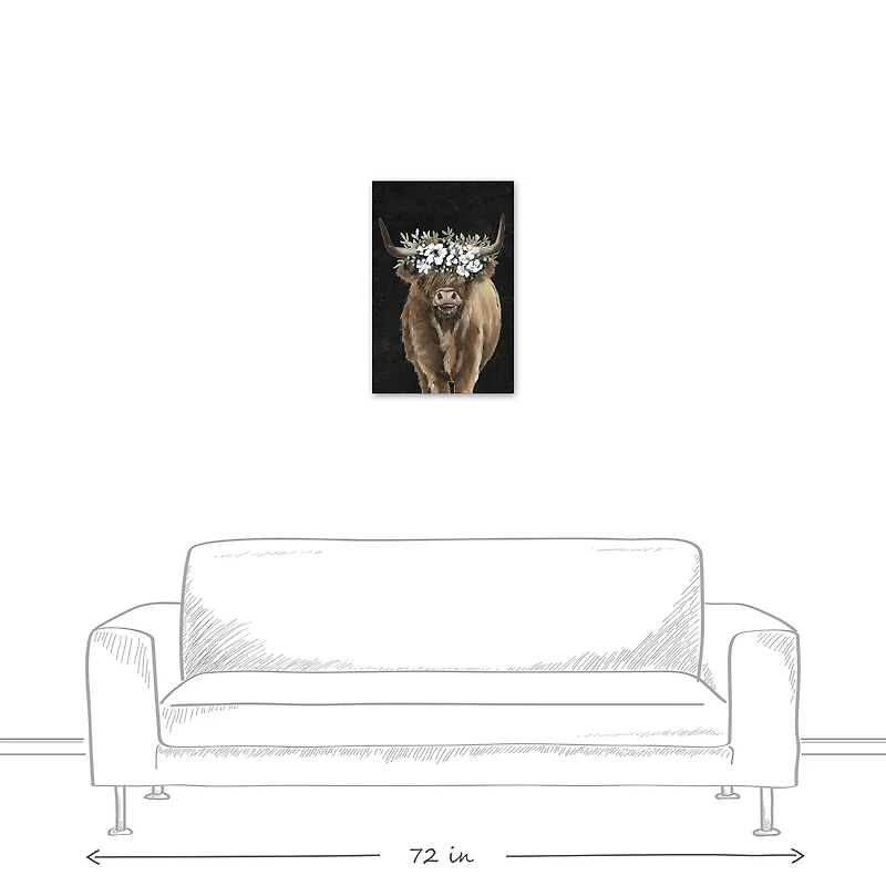 Highland Cow Portrait 16" x 24" Canvas Wall Art
