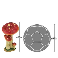 Design Toscano 13" Mystic Forest Red Mushroom Statue