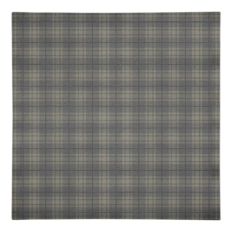 Dark Gray Plaid 10" x 10" Cotton Twill Napkin