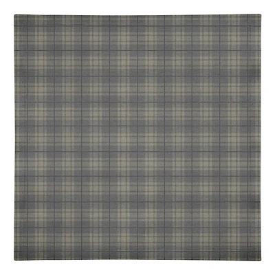Dark Gray Plaid 10" x 10" Cotton Twill Napkin