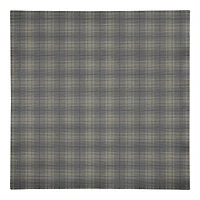 Dark Gray Plaid 10" x 10" Cotton Twill Napkin