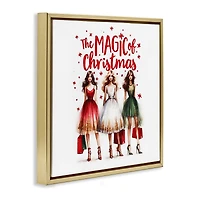Stupell Industries Glam Magic Of Christmas Floating Frame Wall Art
