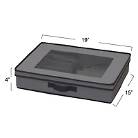 Household Essentials 19" Gray Tabletop Storage Box