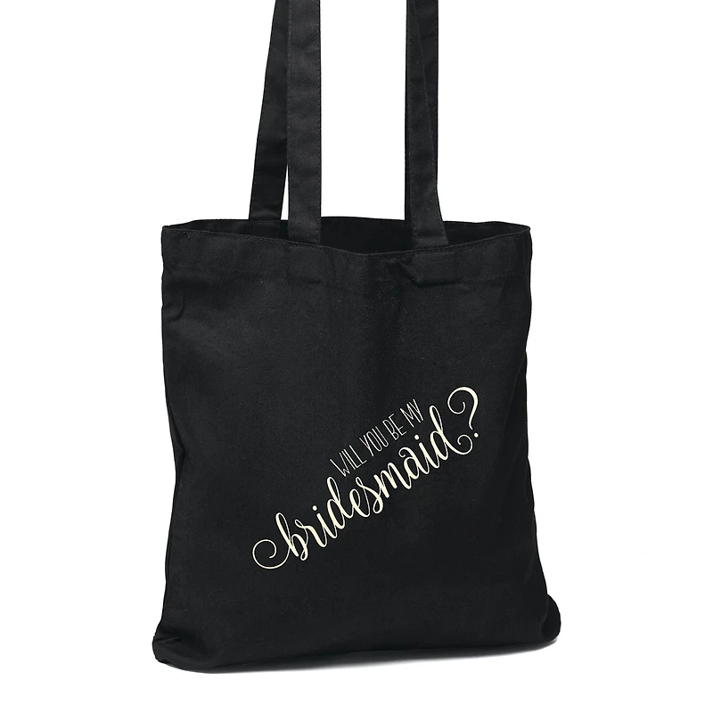 Hortense B. Hewitt Co. Will You Be My Bridesmaid Black Tote Bag