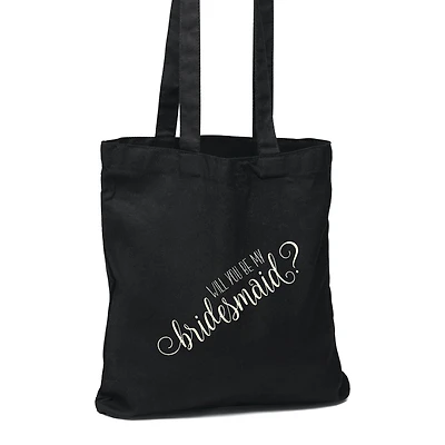 Hortense B. Hewitt Co. Will You Be My Bridesmaid Black Tote Bag